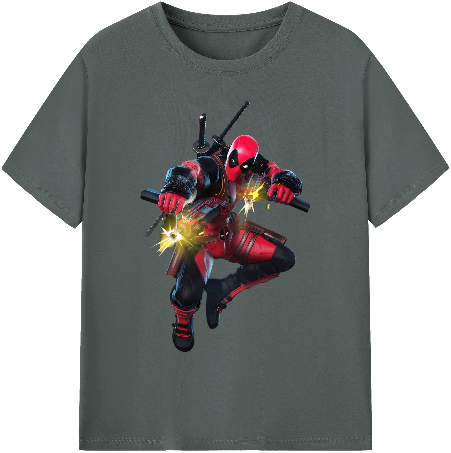 （画像用） Deadpool デッドプール 綿100％ メンズ半袖Tシャツ｜肌触りやわらか＆通気性